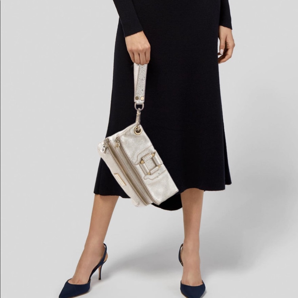 Jimmy Choo Metallic Mave Clutch